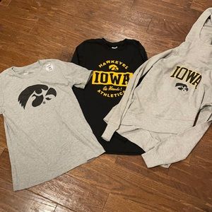 Youth large 14/16 nwot 3 piece Iowa Hawkeyes lot